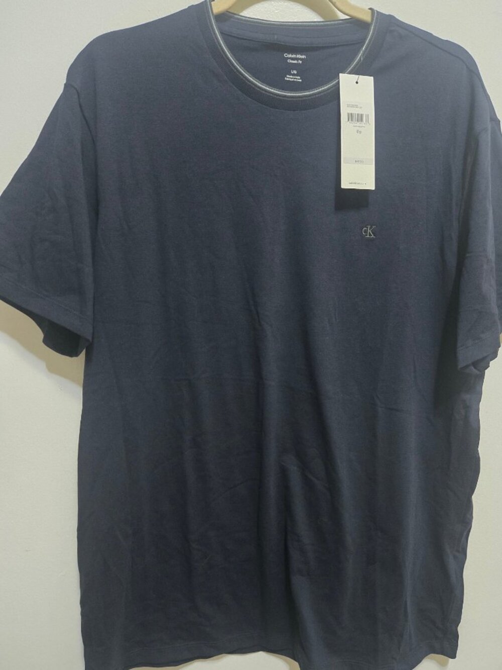 Calvin Klein Navy Crew Neck T-Shirt Size L NWT Classic Fit